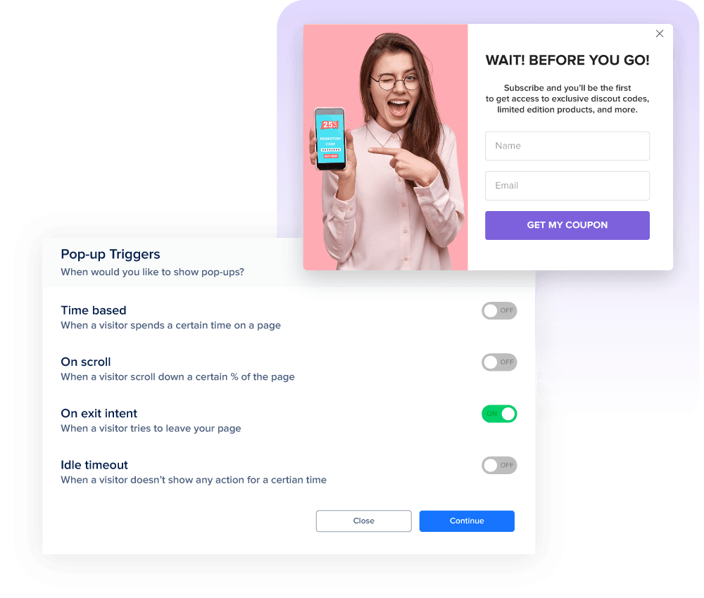 Capture abandoning visitors