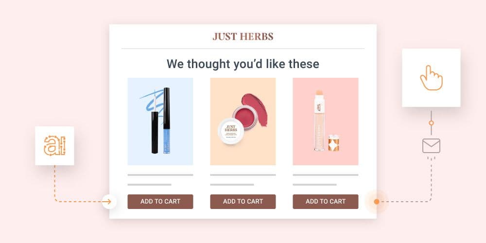 Send personalized product recommendations in campaigns