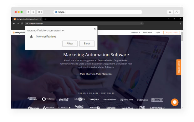 Opt-in for push notifications