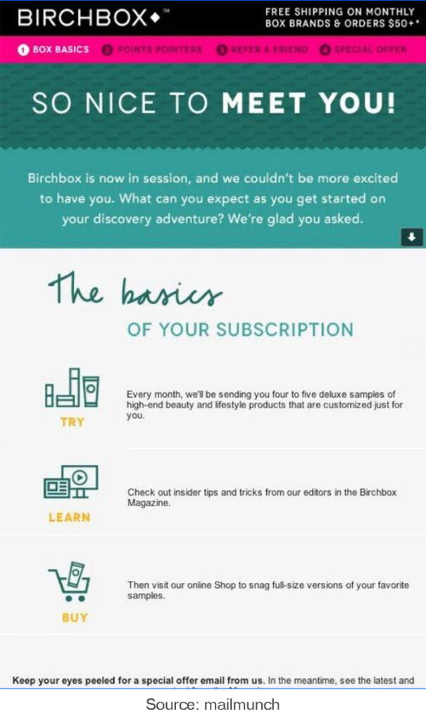 Birchbox – (Get started email)
