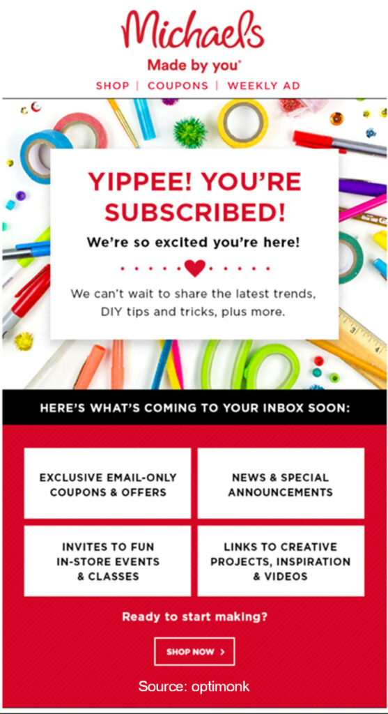 Michaels – (Offer email)