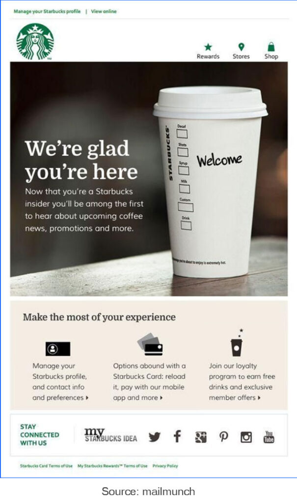 Starbucks – (Hello email)
