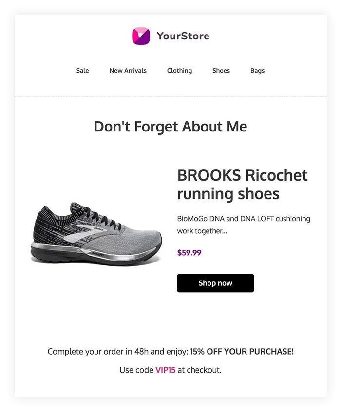 Abandoned cart sequence