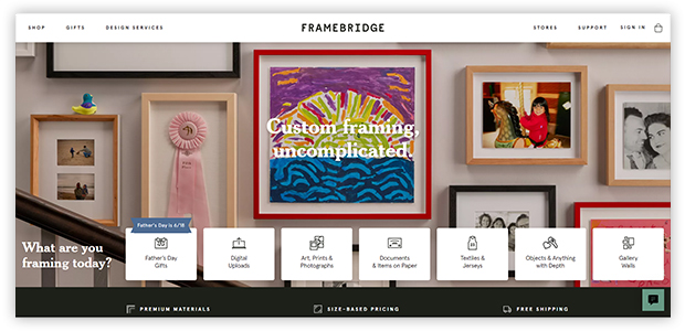 Ecommerce: Framebridge, Casper, Sephora