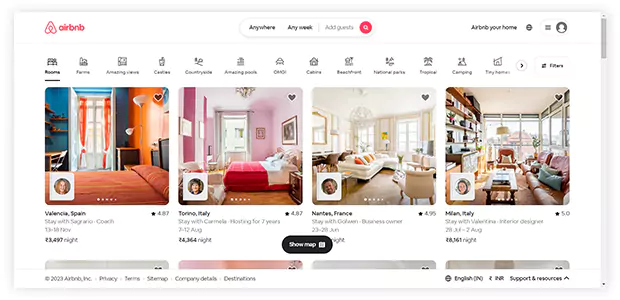 Travel: Airbnb, Booking.com, Expedia