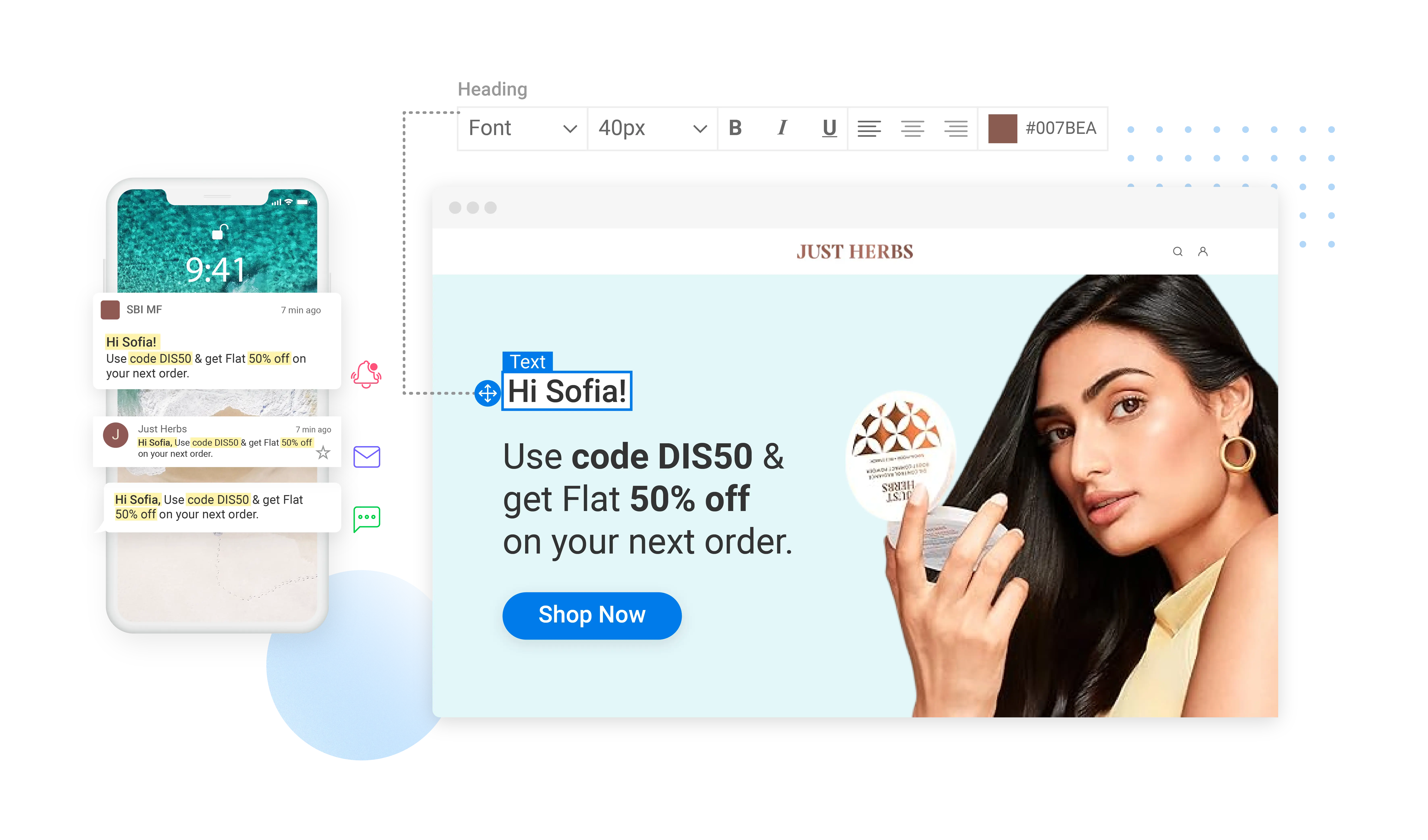 Personalized campaign landing pages for repeat customers