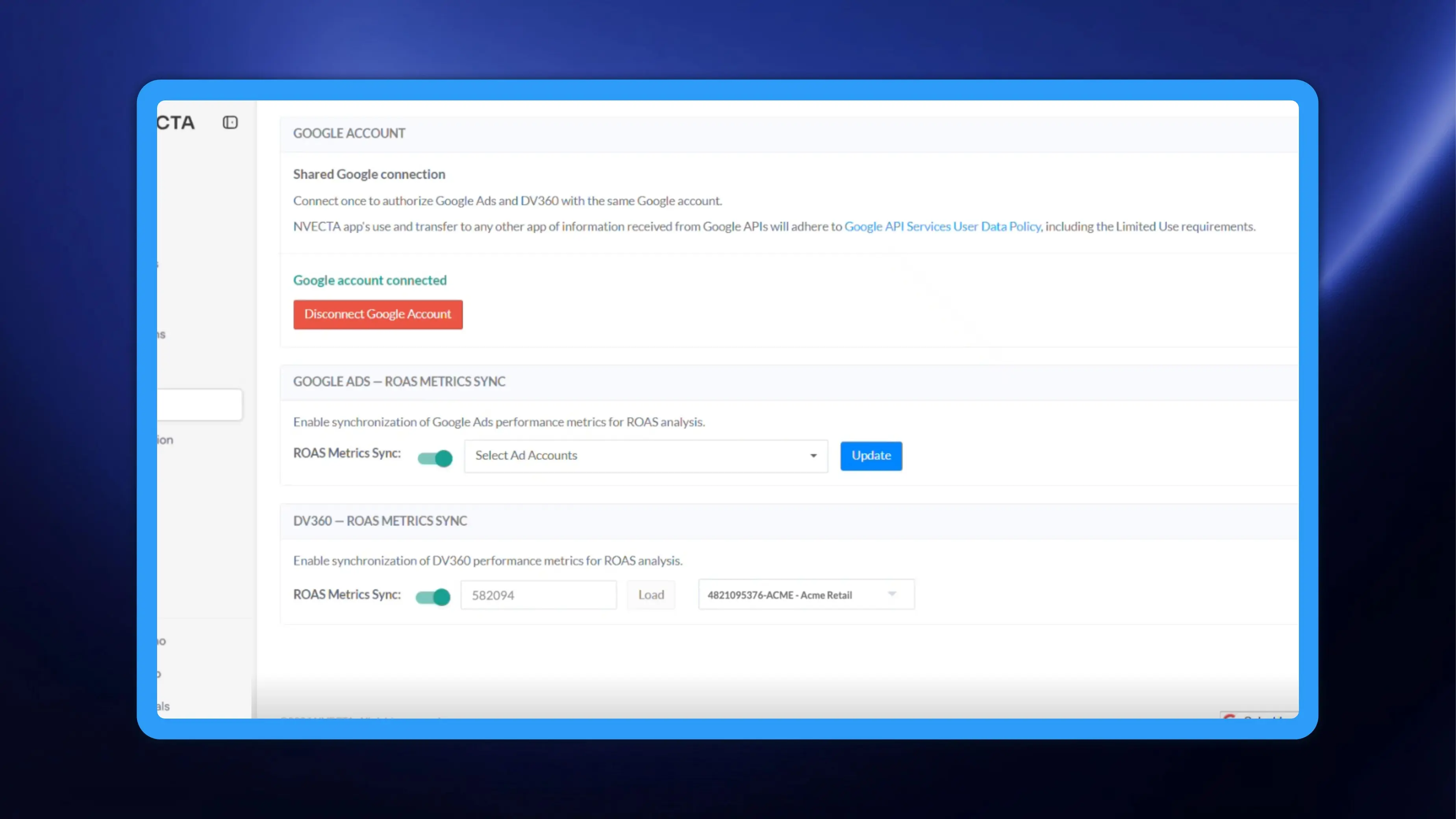 Added support for DV360 in ROAS