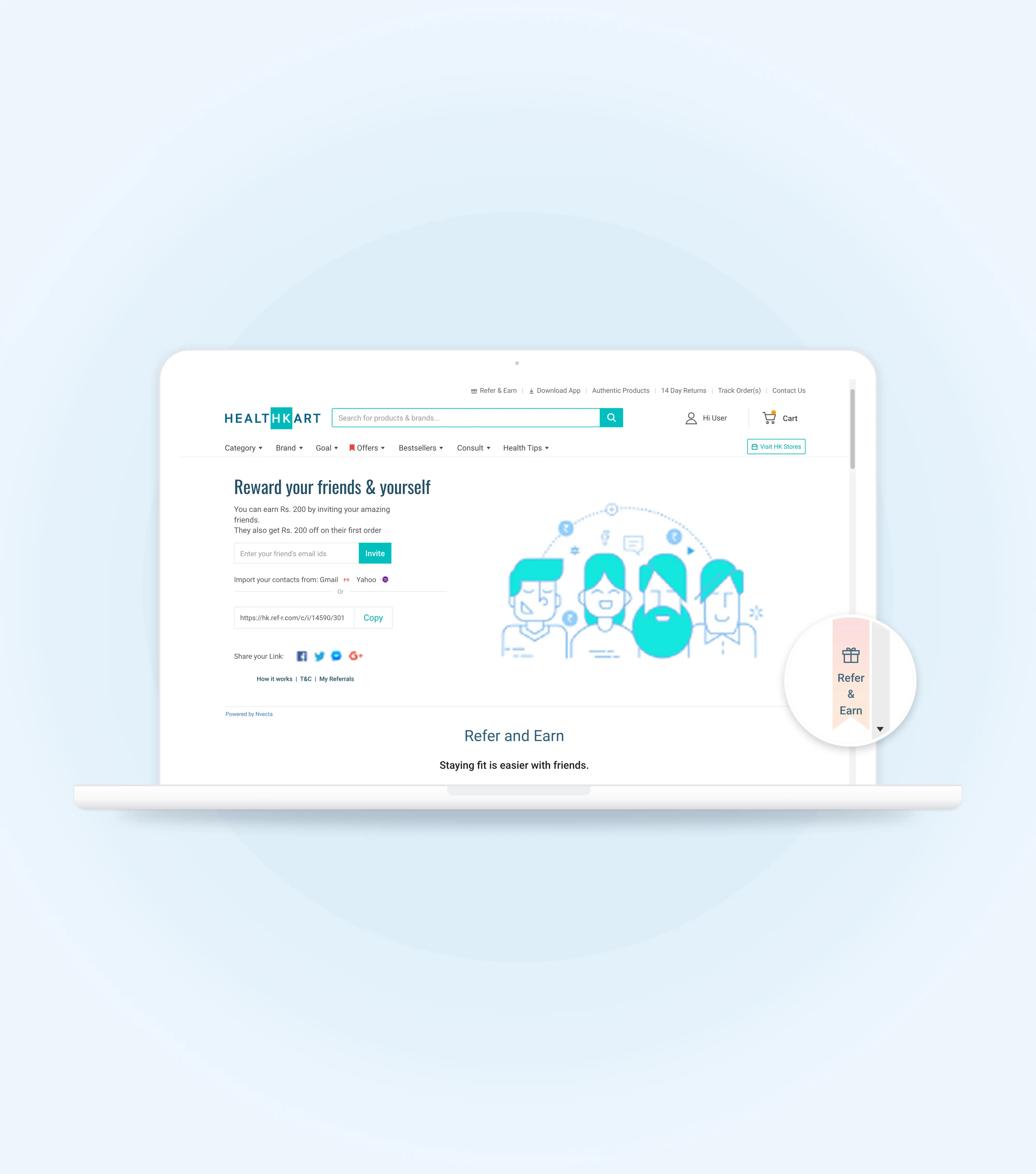 Launch the Referral campaign