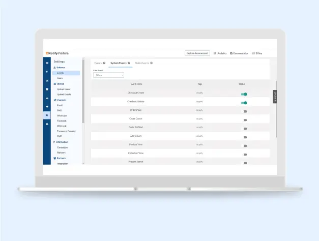 Shopify System Events