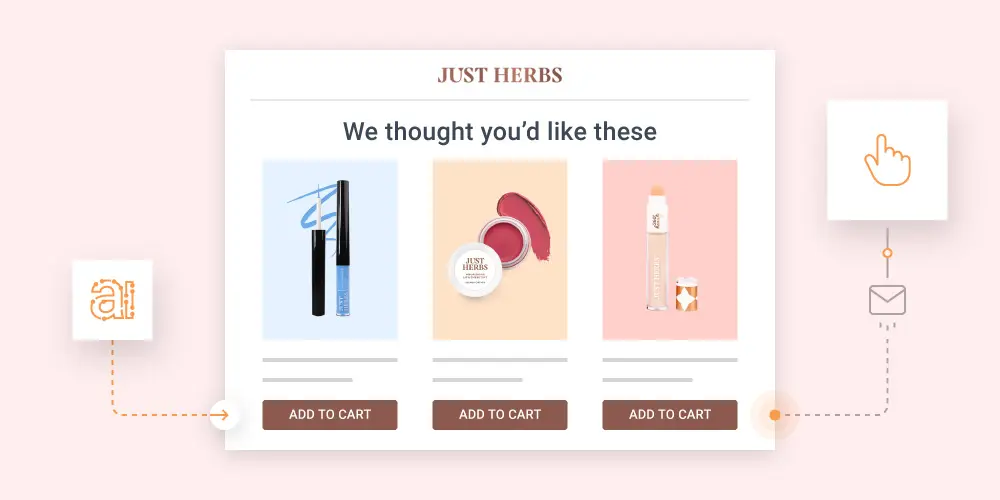 Send personalized product recommendations in campaigns