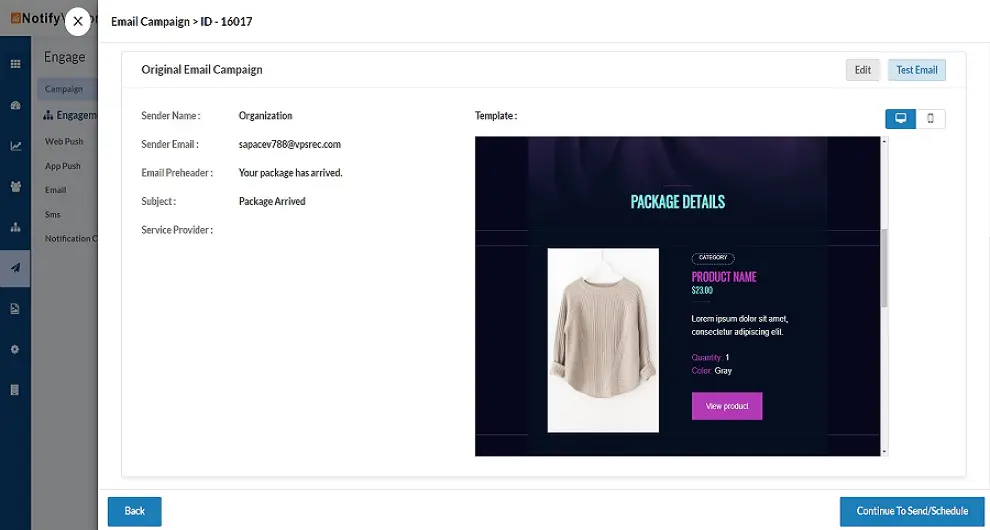 Email Marketing Campaign Preview