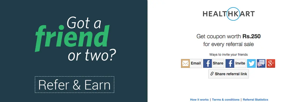 How healthkart increased sales through referral program software