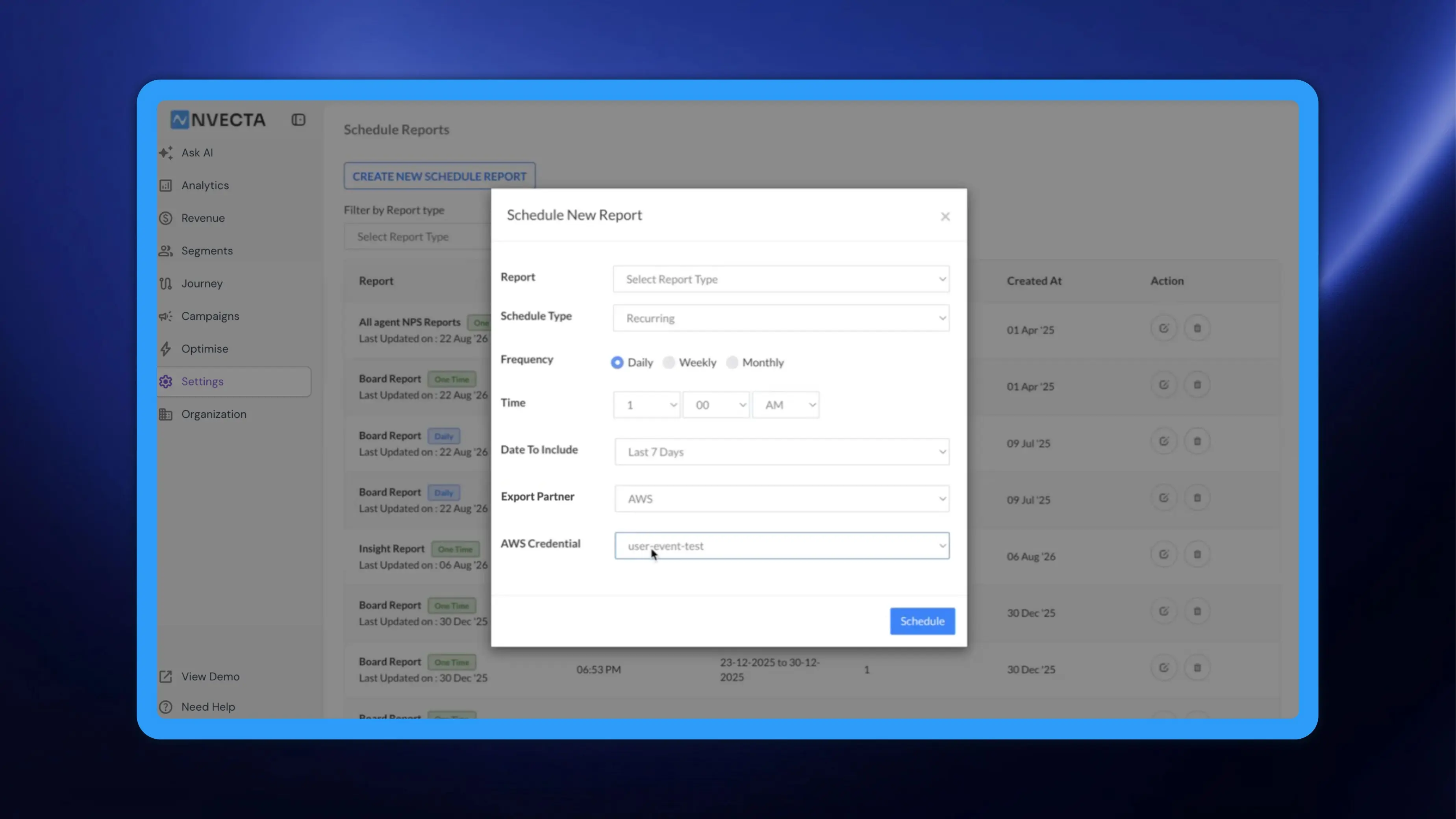 AWS export for scheduled reports: send exports straight to your S3 bucket